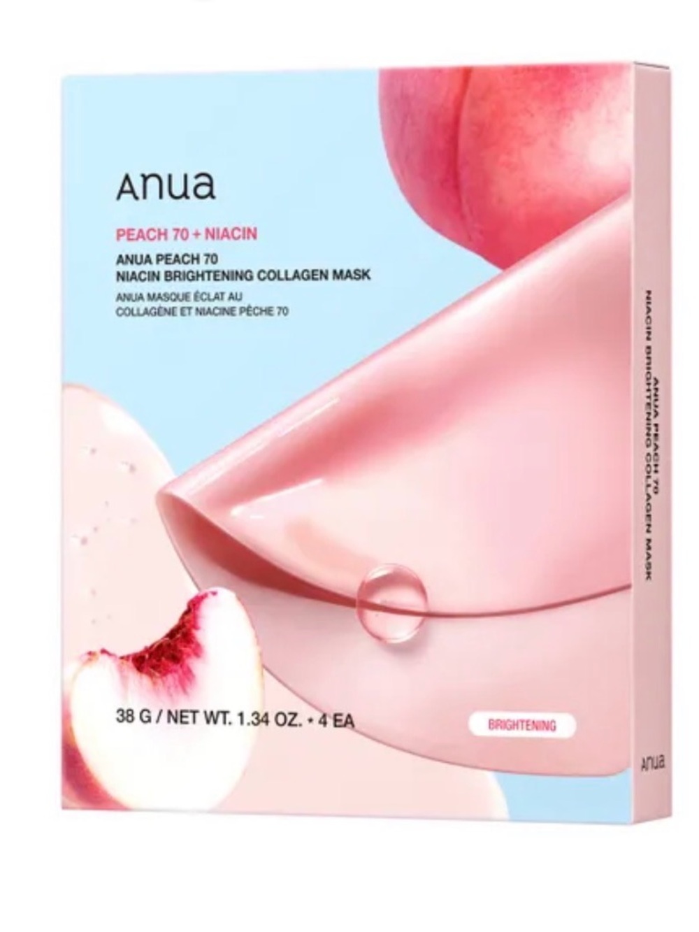 Anua Peach Niacin Brightening Collagen Mask SET x4